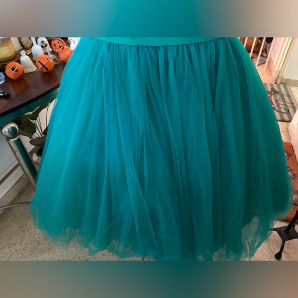 Sherri Hill Turquoise Beaded Siren Gown. Size 2. - Picture 9 of 16